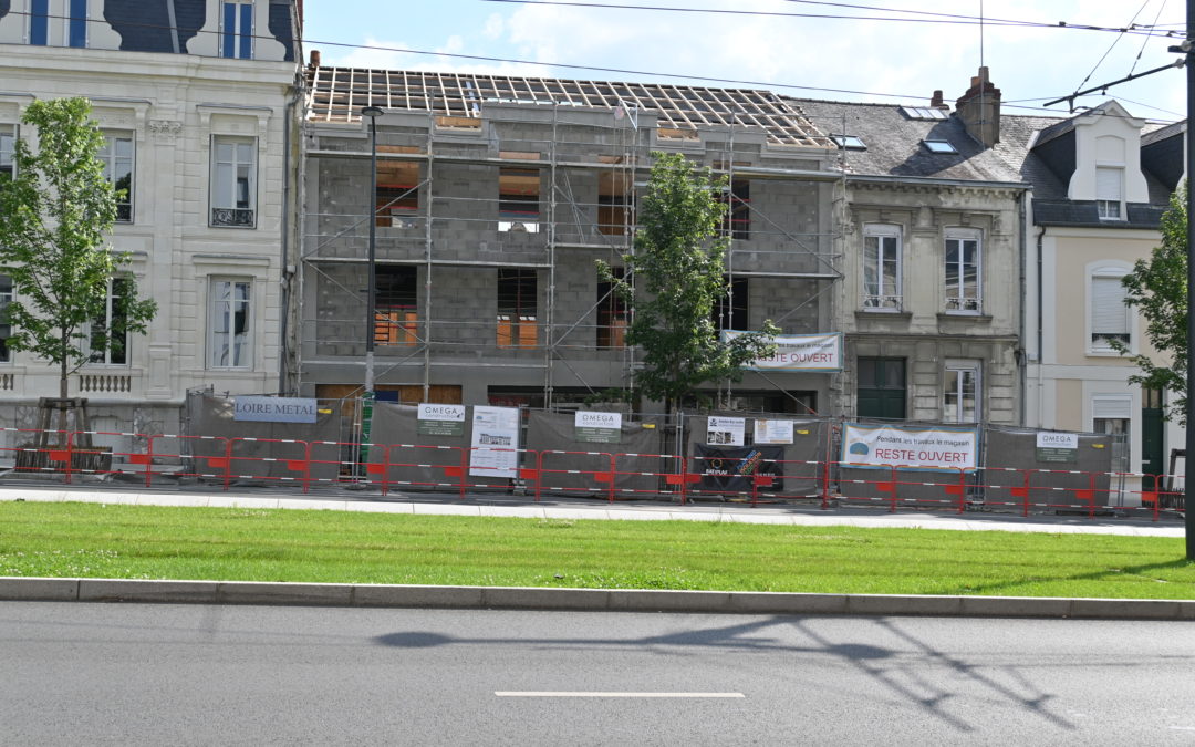 Extension et surélévation d’un bâtiment – centre-ville d’Angers.